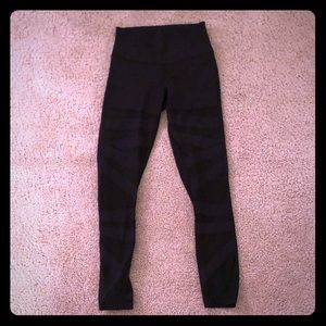 Lululemon Black Mesh Cutout Leggings